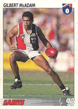 1993 Select AFL #27 Gilbert McAdam Front